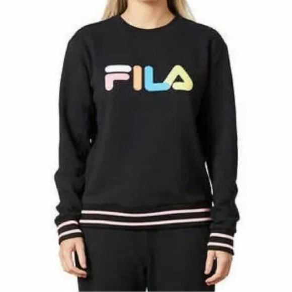 NWOT FILA Ladies Natalie French Terry Crew Neck Sweatshirt - Picture 1 of 2